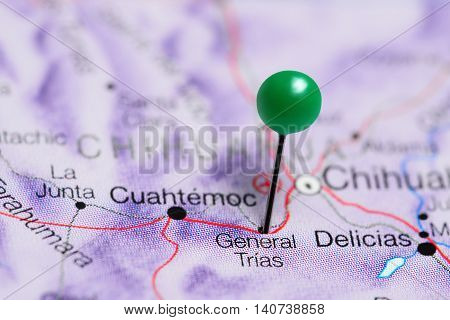 General Trias pinned on a map of Mexico