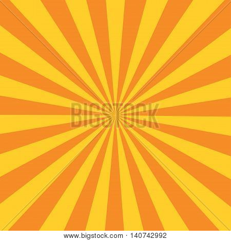 Retro Orange Background Ray Stylish Illustration