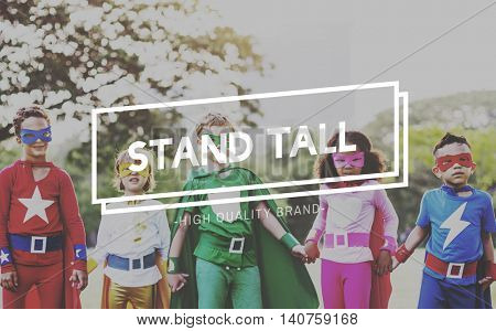 Stand Tall Pride Proud Confident Walk Tall Concept