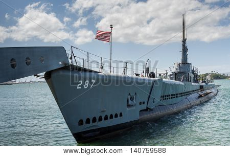 USS Bowfin Submarinesecond world war. Pearl harbor (Oahu - Hawaii) MARCH 2 2016