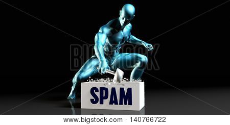 Get Rid of Spam and Remove the Problem 3D Illustration Render