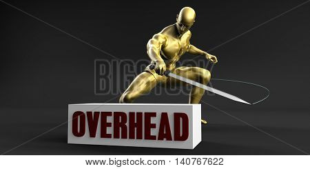 Reduce Overhead and Minimize Business Concept 3D Illustration Render
