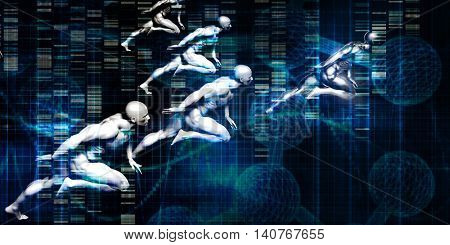 Healthcare Research Technology and Solutions as a Concept 3D Illustration Render