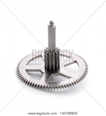 Single cog gear wheel isolated on white