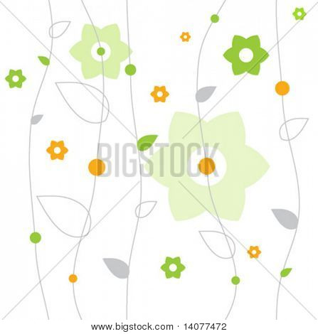 Nahtloser Vektor-Muster mit Blumen