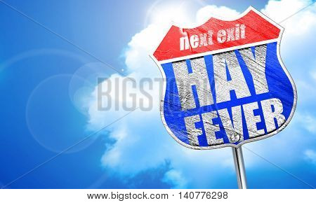 hayfever, 3D rendering, blue street sign