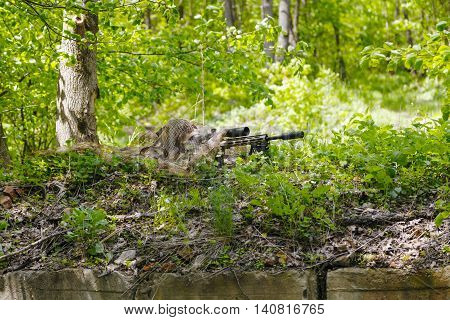 Green Berets US Army Special Forces Group sniper in action