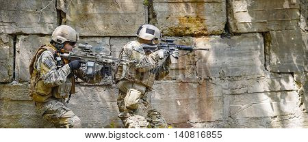 Green Berets US Army Special Forces Group soldiers in action