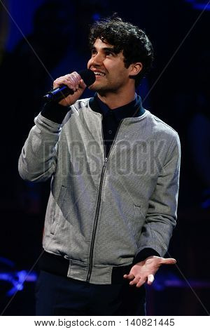 NEW  YORK-NOV 13: Actor Darren Criss on stage during VH1's 2nd Annual 'You Oughta Know Live In Concert' 2014 at Hammerstein Ballroom on November 13, 2014 in New York City.