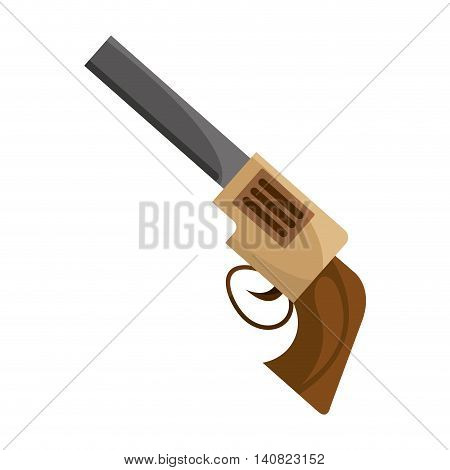 gun sherif wild west icon graphic isolated vector