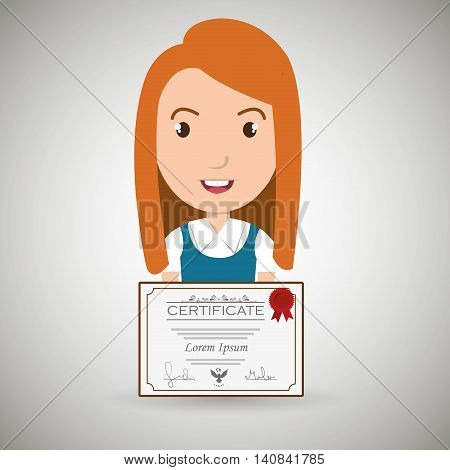 student diploma graduate graphic vector illustration eps 10