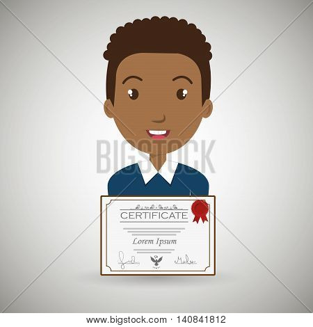 student diploma graduate graphic vector illustration eps 10