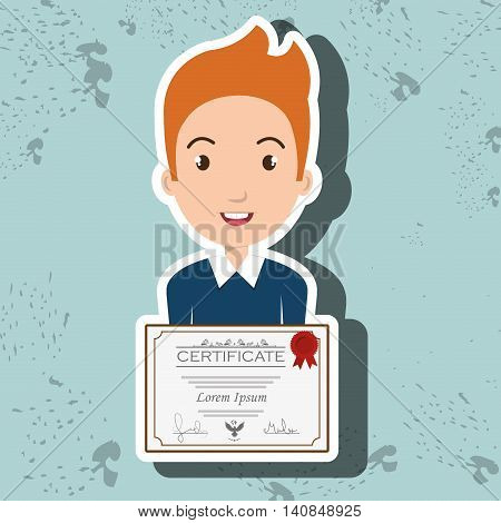 student diploma graduate graphic vector illustration eps 10