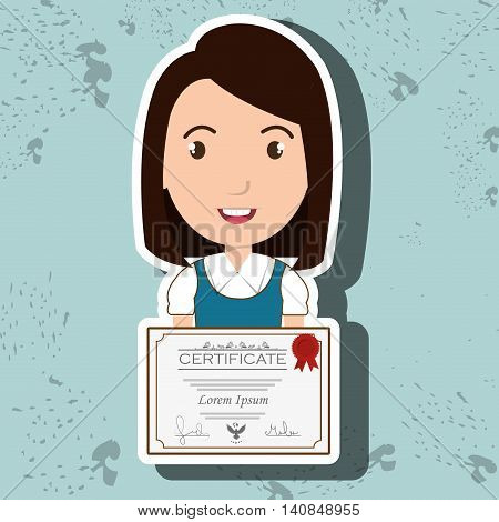 student diploma graduate graphic vector illustration eps 10