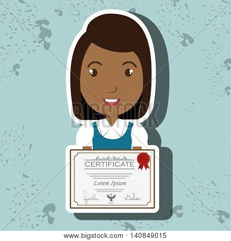 student diploma graduate graphic vector illustration eps 10