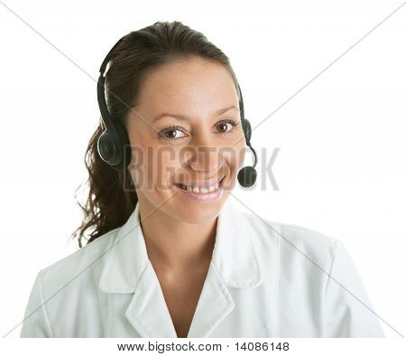 fröhliche Call Center-Betreiber