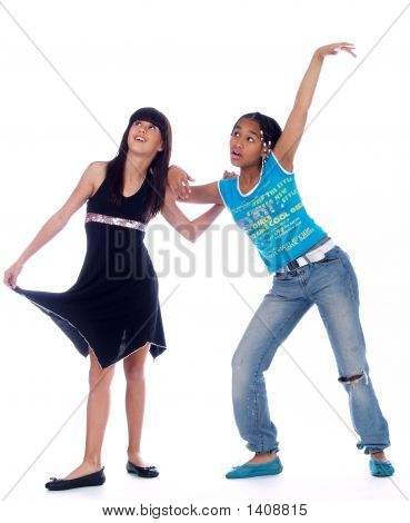 2 Meninas cute posando