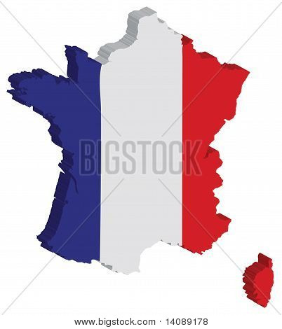 Frankrijk vlag 3D