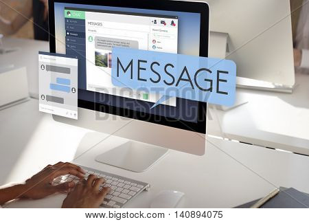 Online Message Email Digital Chatting Concept