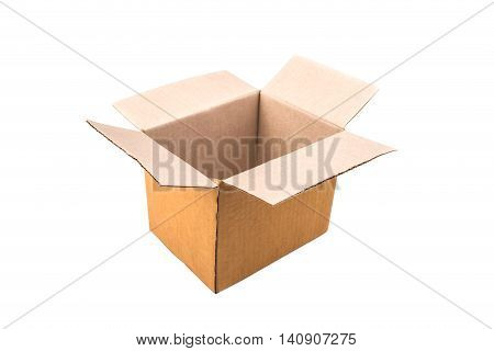 Brwon Papaer Box Isolated On White Background