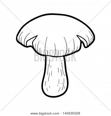 Coloring Book. Inedible Mushrooms, Entoloma Sinuatum