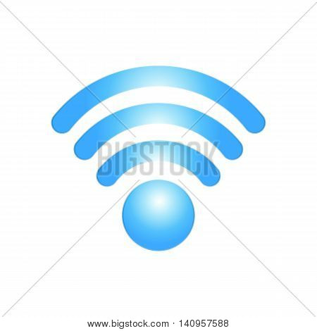 blue iconl of wi fi connection to the internet vector illustration