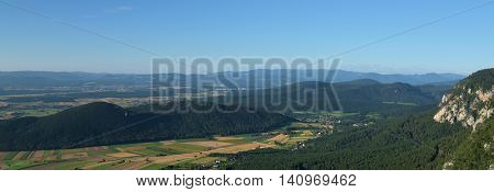 The Alps In Area Near Wiener Neustadt In Summer Sunny Day