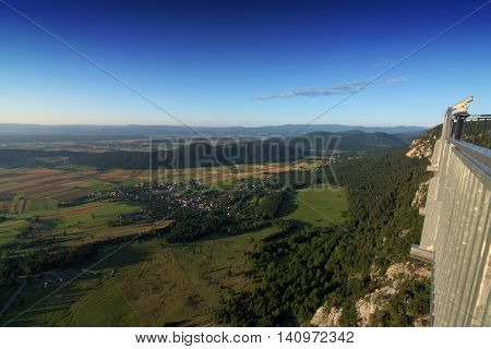 The Alps in area near Wiener Neustadt in summer sunny day