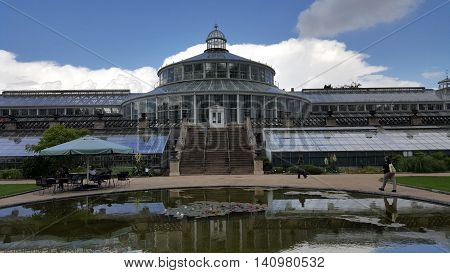 The Palm House in University of Copenhagen Botanical Garden, Denmark