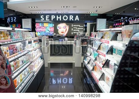 KUALA LUMPUR, MALAYSIA - CIRCA MAY, 2016: Sephora store in Kuala Lumpur. Sephora is a French brand and chain of cosmetics stores