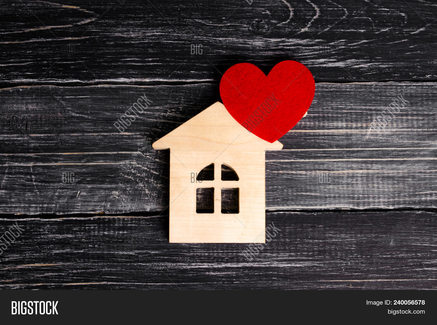 Wooden House Red Heart Image & Photo (Free Trial) Bigstock