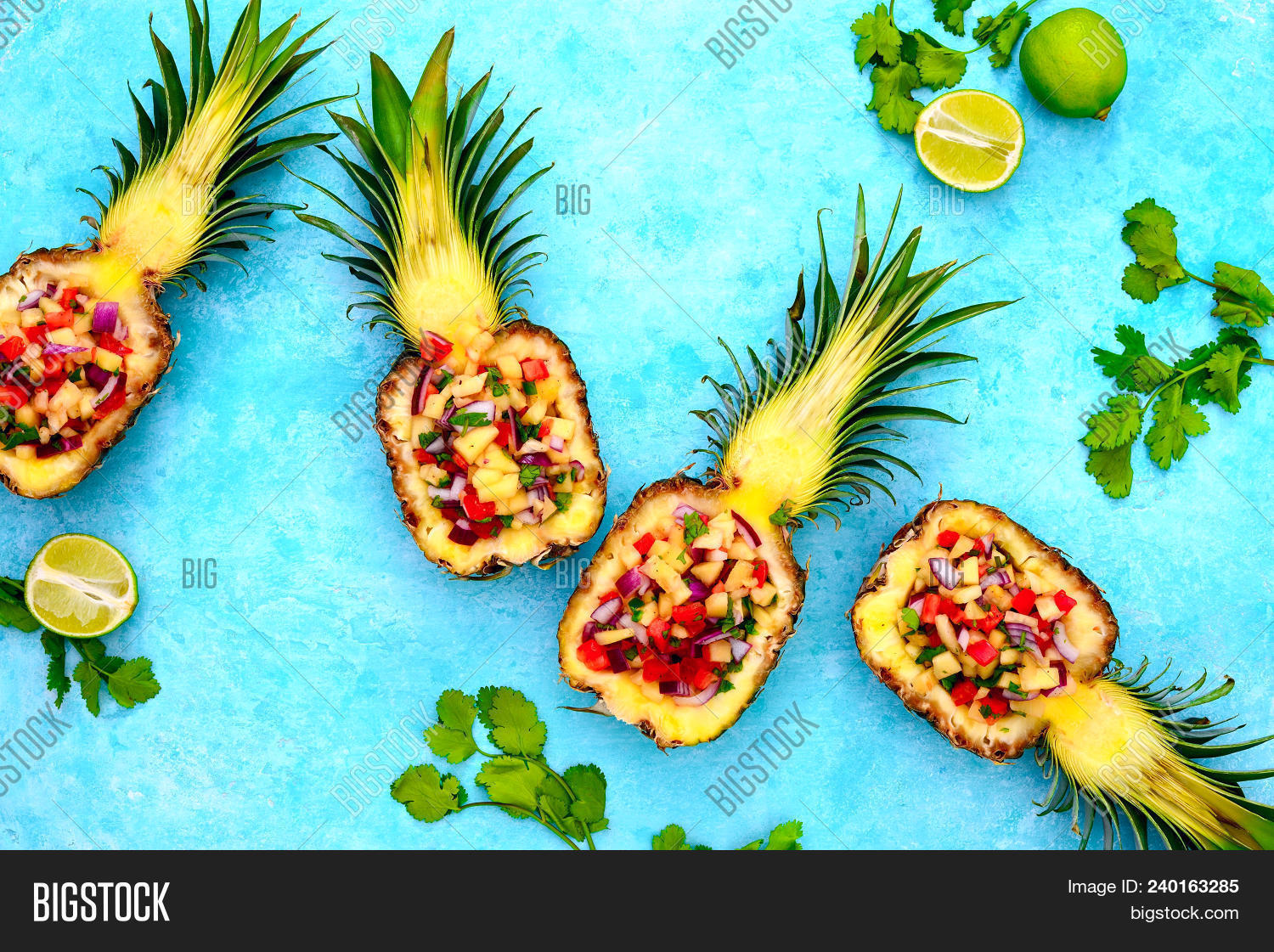 Pineapple Salsa Served Image & Photo (Free Trial) Bigstock