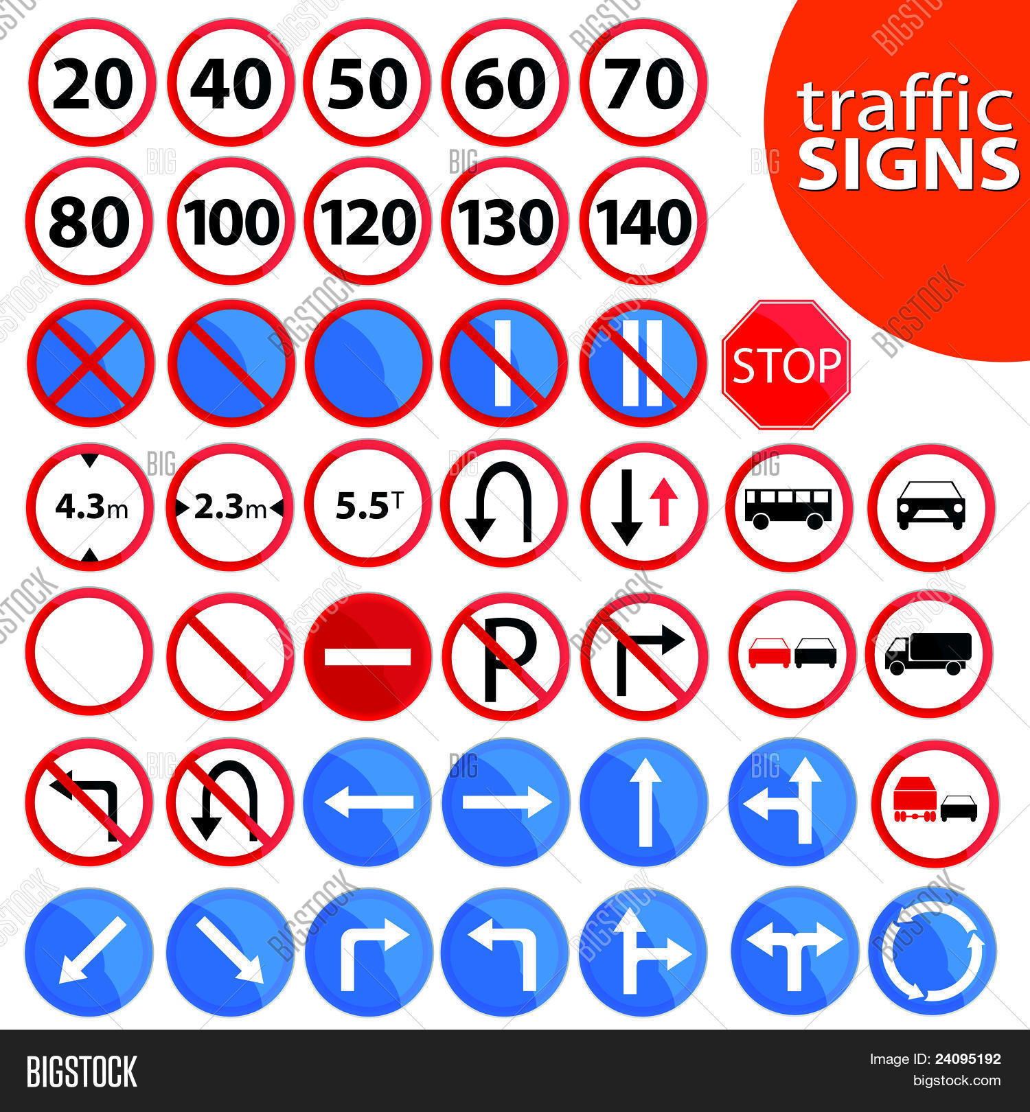 Traffic Sign Vector Vector & Photo (Free Trial) | Bigstock