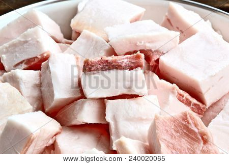 Lard For Make Oil And Pork Crackling.
Lard With Full Frame.