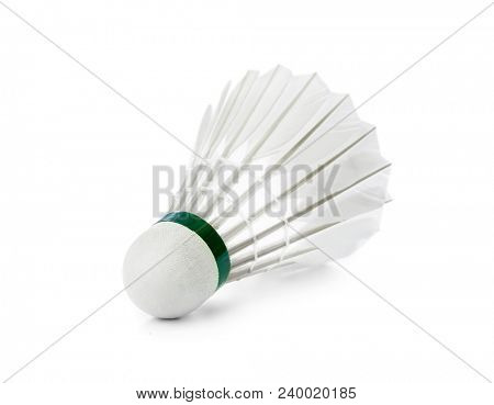 Badminton shuttlecock isolated on white background