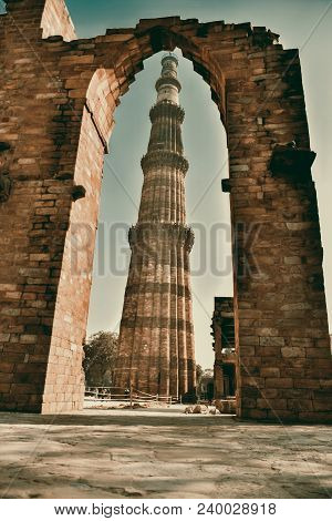 Qutub Minar Minaret In Delhi North India