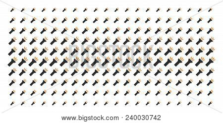 Electric Torch Light Icon Halftone Pattern, Designed For Backgrounds, Covers, Templates And Abstract