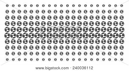 Football Ball Icon Halftone Pattern, Constructed For Backgrounds, Covers, Templates And Abstraction 