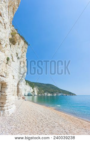 Vignanotica, Apulia, Italy - Sunshine At The Shingle Beach Of Vignanotica