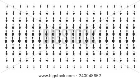 Scoop Shovel Icon Halftone Pattern, Constructed For Backgrounds, Covers, Templates And Abstract Conc