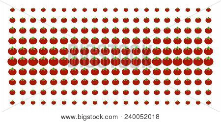 Tomato Vegetable Icon Halftone Pattern, Constructed For Backgrounds, Covers, Templates And Abstract 