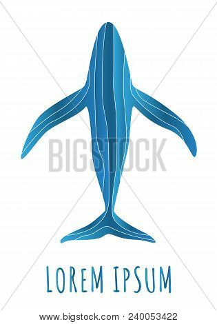 Vector Illustration Of An Abstract Whale Logo Deign