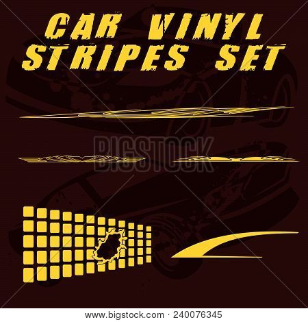 Tribal And Cool Car Stripe Set Top Print On Vinyl And Adhesive On Venicle