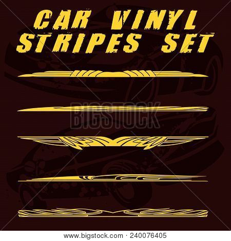 Tribal And Cool Car Stripe Set Top Print On Vinyl And Adhesive On Venicle