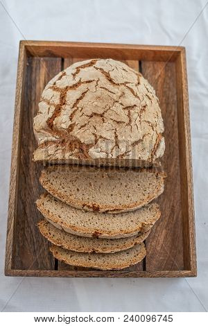 Home Made Rye Bread On A Table