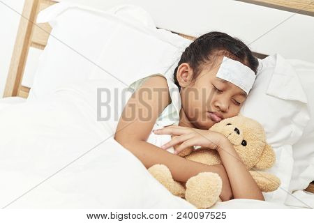Asian Girl Sleeping In Hospital