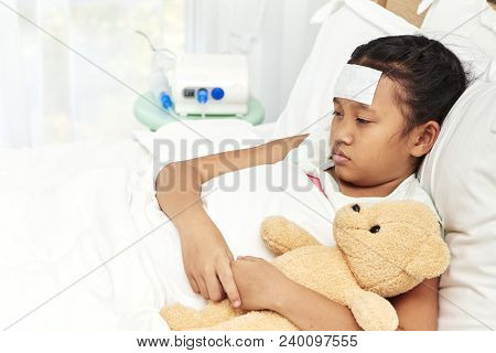 Asian Girl Sleeping In Hospital