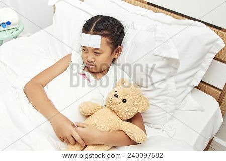 Asian Girl Sleeping In Hospital