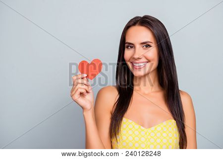 Concept Of Leading Healthy Lifestyle. Pretty Beautiful Attractive With Toothy Smile Woman Wearing Do
