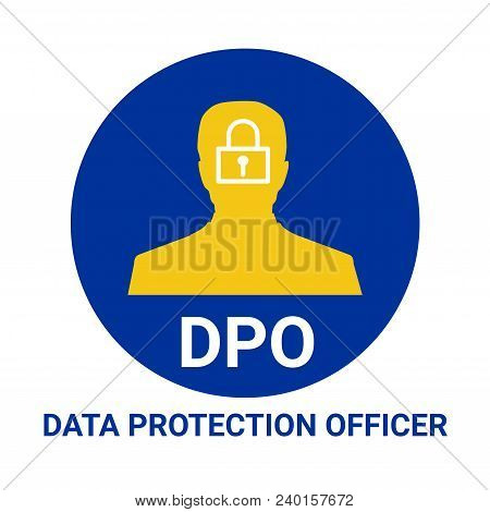 Dpo, Data Protection Officer Illustration With A White Background